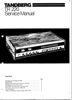 Tandberg TR-220 - Service Manual